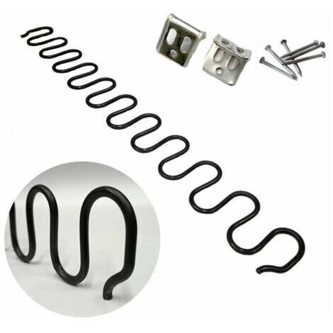 Ressorts de rechange pour canapé 2 pièces 50cm – Acier au carbone – Fixation facile pour cadre en bois – Kit complet avec clips