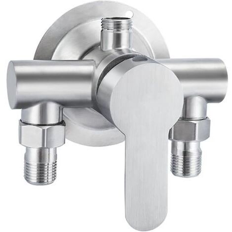 Mitigeur de douche à levier unique, barre mitigeur de douche murale, robinet de douche en acier inoxydable, contrôle de la valve d'eau froide et chaude (1/5)