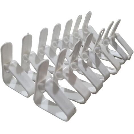 Set de 16 Pinces Clips Nappes Blanches - Robustes, Polyvalentes, et Prêtes à Utiliser pour Toutes Vos Occasions - Pince à nappes en Plastique (1/5)