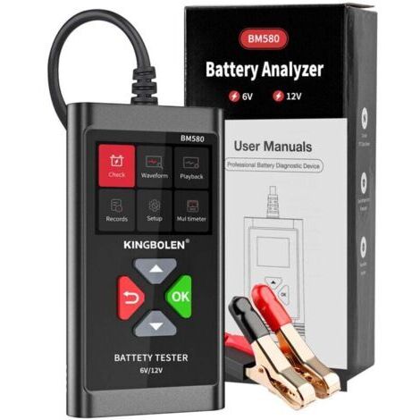 Automotive Battery Tester BM580 12 V, testeur Analyseur 100-2000 CCA, Moto Car Alternator Tension Detector System Systeur SUV SUV ATV SUV (1/4)