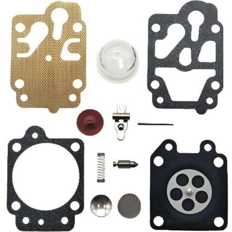 Joint de carburateur et kit de diaphragme pour carburateur, Kit de Réparation Membrane Remplacé Carburateurs Débroussailleuse,Valve de Lampe d'amorce de kit de réparation de carburateur (1/4)