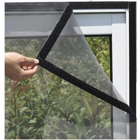 Moustiquaire Fenetre , 120150cm Moustiquaire Autocollant pour Fenêtres, Maille Ajustable pour Insectes, Maille Transparente pour Chat, Moustiquaire, Moustiquaire (1/4)