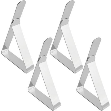 4 Pièces Pince Nappe Exterieur,Pince Nappe en Acier Inoxydable,Attache Nappe de Table Exterieur,Pince pour Nappe de Table Exterieur,accroche Nappe Exterieur,Attache Nappe,pour Pique-Nique,fête (1/5)