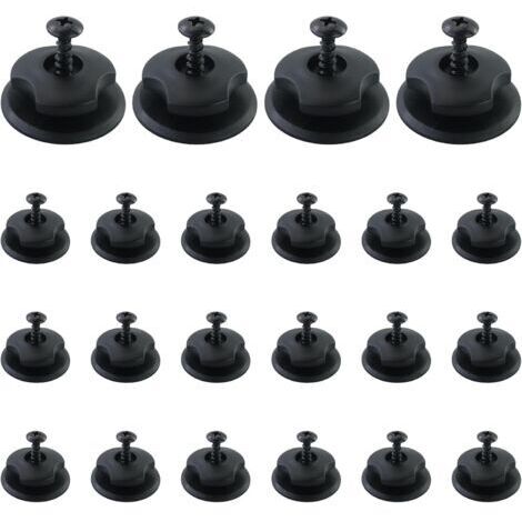 A Lot de 22 accessoires de remorque, fixation de bâche avec vis, boutons de bâche robustes, boutons de fixation en plastique, crochets de bâche, remorques, parfaits pour la fixation de filets de (1/4)