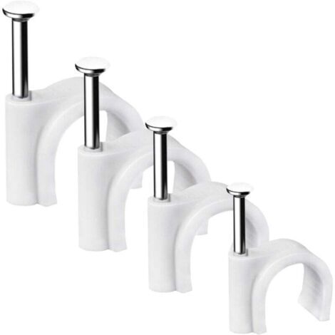 Un ensemble de 4 clips de câble ronds robustes et durables, utilisables comme attaches de câble, organisateurs de câbles et serre-câbles, disponibles en 4 tailles : 4 mm, 6 mm, 8 mm et 10 mm - pour la (1/4)
