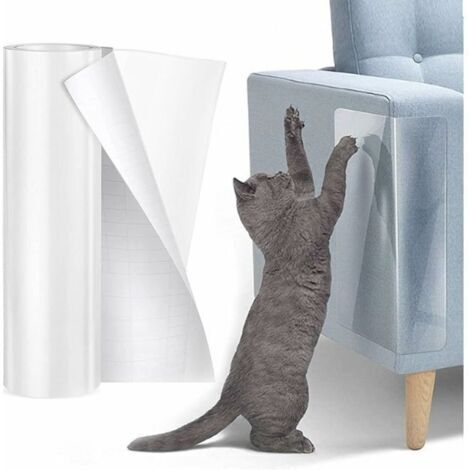 Protection Canape Chat Anti Griffe - 30cmx5m Sticker Transparent Autocollant Rouleau Protecteur de Rayure Chat Protecteurs Anti-Griffes - pour Meubles Porte Mur Canapé Tapis Comptoirs (1/5)