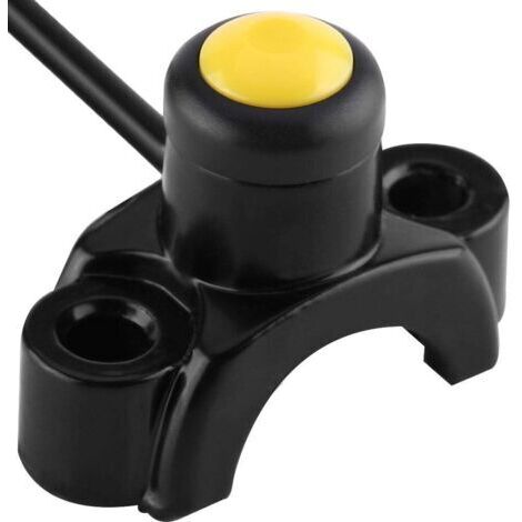 Interrupteur de Guidon de Moto Bouton-Poussoir, Bouton Demarreur Moto, 22mm Universelle Interrupteur Bouton de Démarrage Poussoir de Moteur Allumage Marche/Arrêt pour Pit Dirt Bike ATV Quad (1/4)