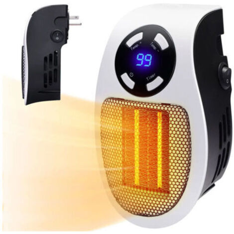 1pièces Chauffage d'appoint Chauffage céramique soufflant 500W, radiateur silencieux, mini chauffage électrique économique avec thermostat, chauffage d'appoint salle de bain, chambre (1/5)