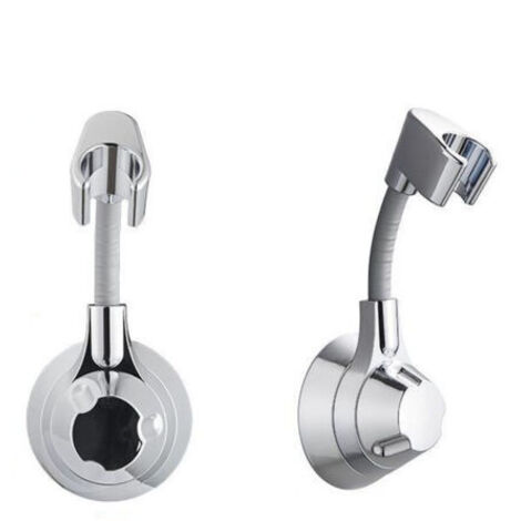 Support Pommeau de Douche Sans Perçage, Accroche Pommeau de Douche, Support Douchette Mural Charge Jusqu'à 5 kg, Support de Douche, pour Pommeau de Douche Douchette Salle de Bain (Argent) (1/5)