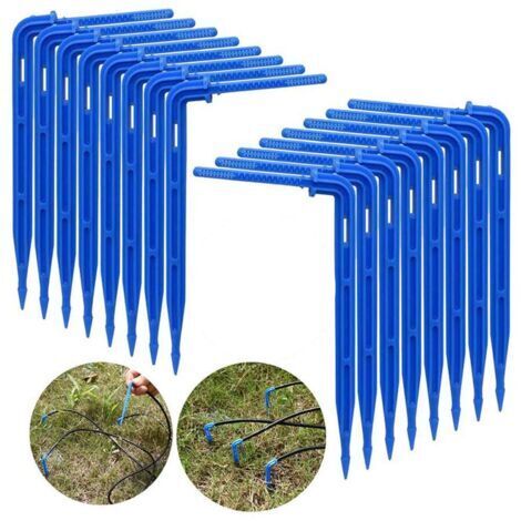 Lot de 50 flèches d'irrigation pour tuyau d'arrosage, outils pour système d'irrigation goutte à goutte, irrigation goutte à goutte pour plantes en pot (1/5)