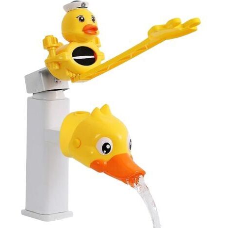 Extension Robinet pour Enfant 1 Pièces Robinet de rallonge Robinet de rallongeRallonge de Robinet Design en Forme de Canard réglable Plus Pratique pour les Tout-petits pour se Laver les Mains (1/5)