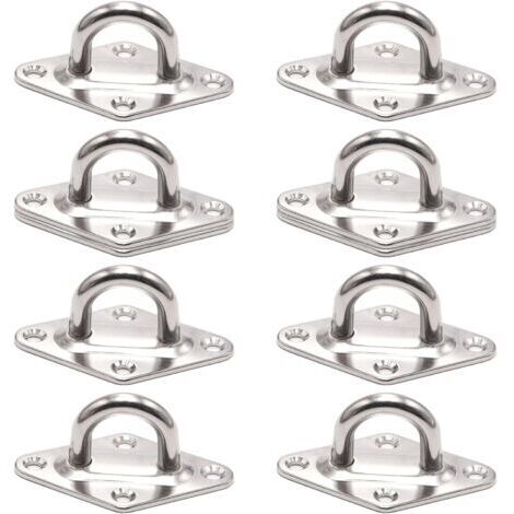 8 Pièces Pontet INOX, Anneau Arrimage, Anneau Arrimage Remorque, pour l'arrimage Chargement des Remorques, Bateaux, Voitures, etc. (M5) (1/5)
