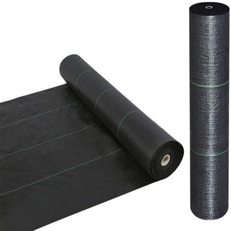Barrière contre les mauvaises herbes, tissu de paysage, couverture de sol robuste, tissu anti-mauvaises herbes, couverture d'allée Durable, tapis d'extérieur contre les mauvaises herbes (1/5)
