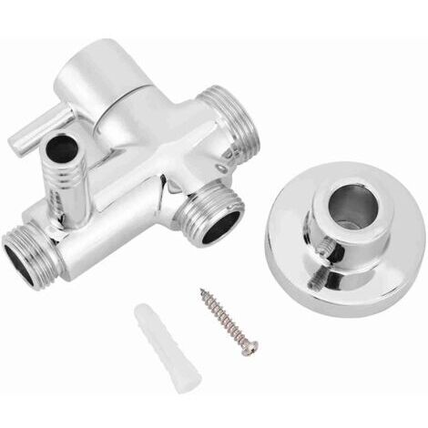 Séparateur de douche en cuivre rond pour salle de bain, à fixation murale, avec base et accessoires, 1/2 pouce (1/5)