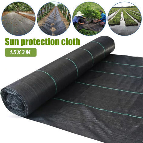 Tapis de jardinage en tissu Anti-mauvaises herbes, tissu de désherbage pour pelouse extérieure et paysage (1/5)