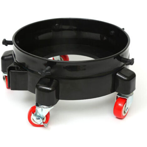 Chariot de lavage de voiture avec 5 roulettes pivotantes, noir (1/5)