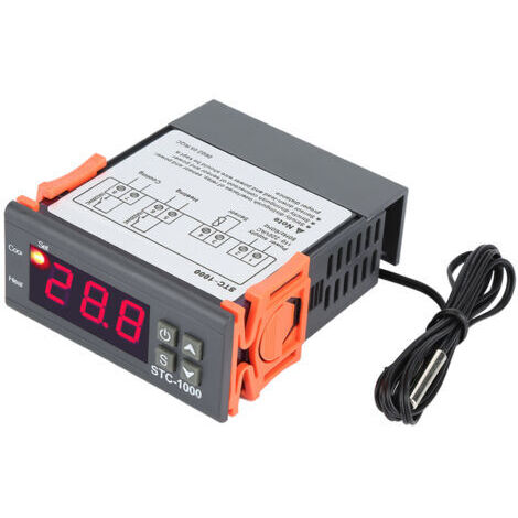 Thermostat électrique numérique STC-1000 – Contrôle 110-220V – Plage de mesure -50℃ à 99℃ – Capteur NTC inclus (1/5)