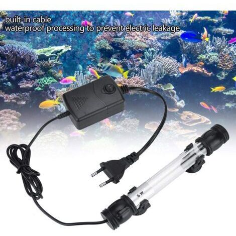 Lampe de désinfection UV pour aquarium – Stérilisateur étanche 11W – Lumière bleue pour algues pélagiques – Verre borosilicate durable (1/5)