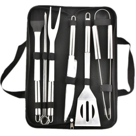 Ensemble de Barbecue - Kit d'accessoires pour Barbecue à Gaz, Charbon, Ensemble Ustensiles Professionnels en Acier de Cuisine, Avec Étui (1/5)