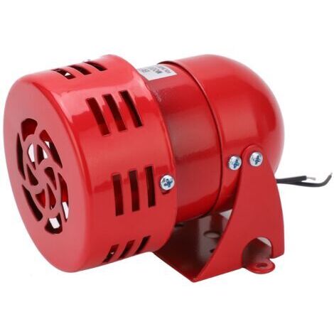 Sirène alarme AC110V MS‑190 puissante sirène extérieure alarme 115dB rouge moteur fil Sirne métal corne industrie bateau BERM alarme Sirène d'alarme (1/5)