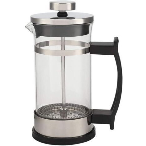 Cafetière à Piston Cafetière Portable avec Double Filtres - Verre Résistant à La Chaleur Avec Boîtier en Acier Inoxydable pour Domestique Maison Voyage Camping (1/5)
