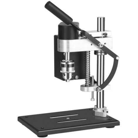 Mini kit de support de perceuse d'établi avec étau, tige d'extension, accessoires de ponçage, perceuse électrique portable à vitesse variable, établi précis pour la réparation du bois, du plastique et (1/5)