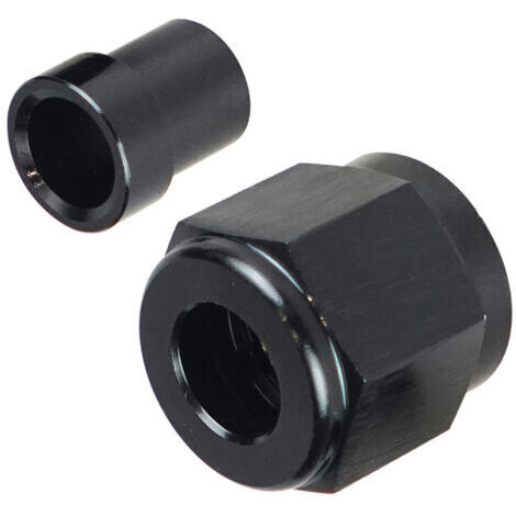 Raccord rigide en aluminium, écrou et manchon femelle 6 AN pour tube en aluminium de 3/8 po de diamètre extérieur, 1 ensemble (1/5)