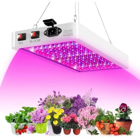Lampe de Culture Spectre Complet, 1000W LED Grow Light Panneau 216 Leds Lampe de Plante UV et IR Lampes Horticoles de Croissance pour serre et plantes d'intérieur, légumes et des fleurs