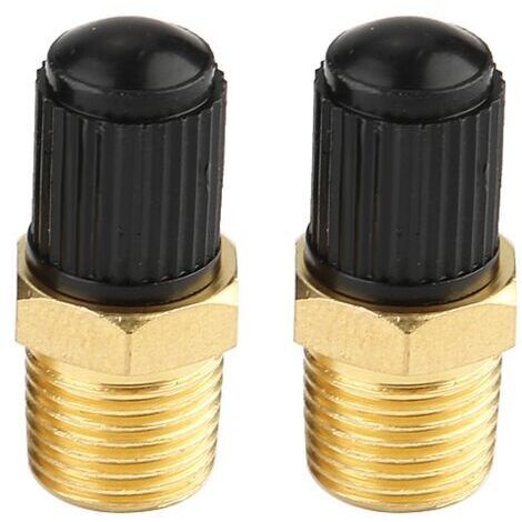 Valve de remplissage de réservoir de compresseur d'air en laiton, 2 pièces, 1/8 "NPT MPT