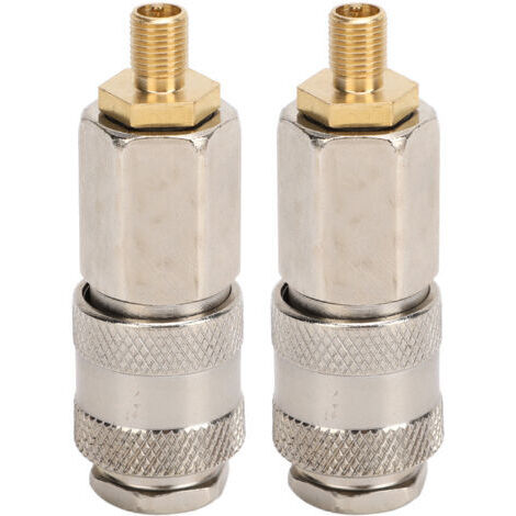 Adaptateurs de compresseur d'air portables, filetage mâle en acier robuste à Valve, coupleur à connecteur rapide 3 en 1 pour gonfleur de pneus, paquet de 2 (1/5)