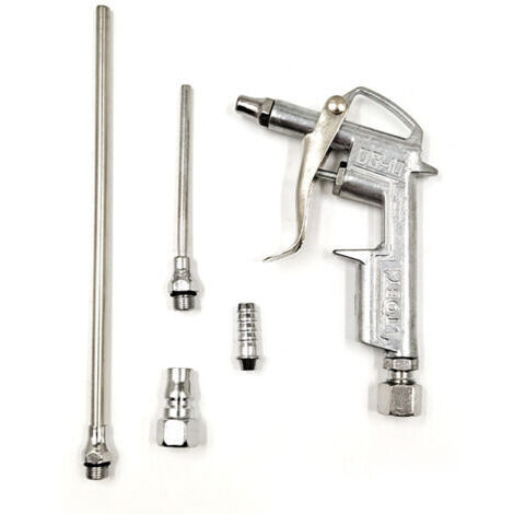 Kit de Mini pistolet de soufflage d'air, 5 pièces, souffleur de poussière pneumatique, nettoyage par pulvérisation avec 2 connecteurs de buse de remplacement pour moteur Automobile (1/5)
