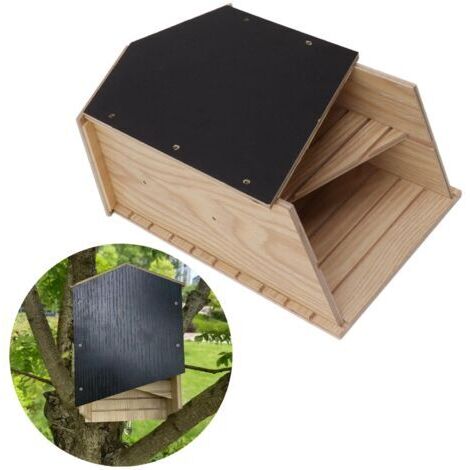 Kit de Maison de Chauve-Souris, Abri de Boîte de Chauve-Souris à Double Chambre Résistant aux Intempéries,Maison de Chauve-Souris en Bois Composite étanche (1/5)