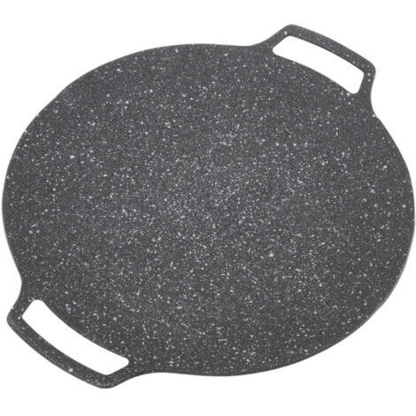 Plaque de Barbecue Coréenne, Grill Non Adhésif Circulaire, Poêle à Frire pour Maison et Extérieur, Ustensiles de Barbecue pour Grillades (1/4)