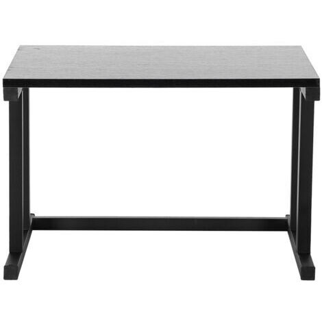 Support de four à micro-ondes en bois, 2 couches, supports de rangement, armoire de cuisine, étagère de comptoir (noir) (1/5)