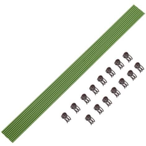 10pcs Fil de Support de Plante, Support de Cage de Plante en Plastique Pliable pour Jardin Fleurs Herbes Légumes (Green) (1/3)