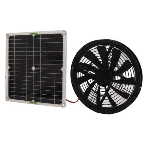 Ventilateur d'extraction solaire 100W – Installation facile pour serres et salles de bain – Coque en ABS – Énergie renouvelable (1/5)