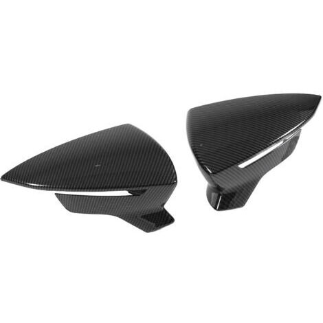 Paire de coques de protection de rétroviseur gauche droite de remplacement pour SEAT Leon Mk3 5F ST FR Cupra 2013-2019 Style fibre de carbone (1/4)