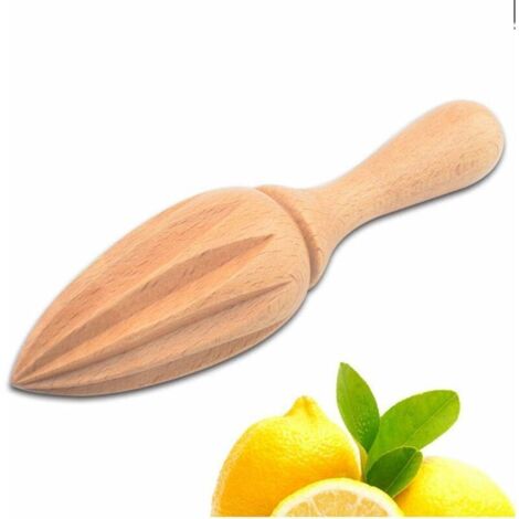 Presse-Citron Bois Presse-Agrumes Manuel, Presse-Citron, Centrifugeuse Manuelle pour Oranges Usage Domestique, Rapide Facile Et Propre Presse-Fruits en Bois De Hêtre Naturel (1/5)