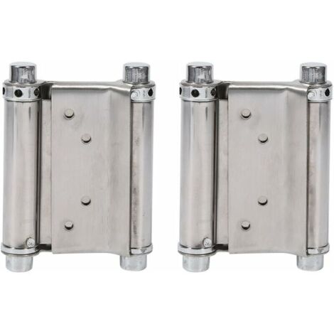 2Pcs Charnières À Ressort Double Action en Acier Inox Charnières de Porte de Saloon Gond Porte Battante, Capacité de Charge Jusqu'à 15 Kg (1/5)