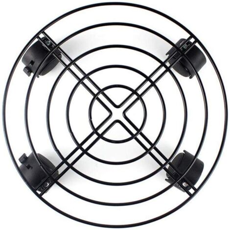 Support de pot de fl et de plante en metal chariot caddie sur roues outils de jardin et de maison interi exteri,286cm,noir (1/5)