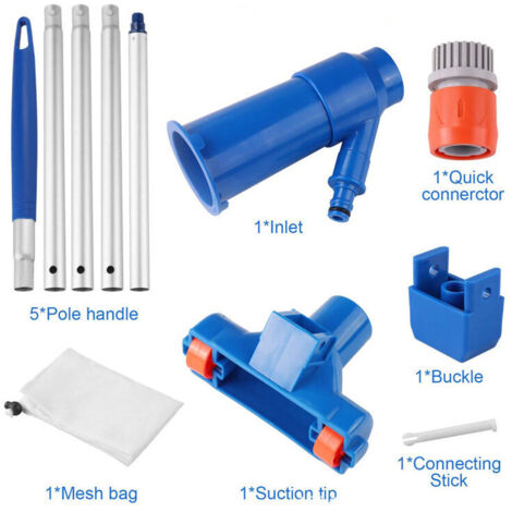 Aspirat Piscine,Aspirat à Jet De Piscine avec Tige,Portable Aspirat Accessoires de Nettoyage pour Spa,étang,Piscine,Fontaine (1/5)