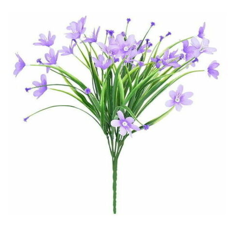 Fls artificielles à emporter en faux plastique marguerites sauvages pour intéri et extéri, Violet (1/2)