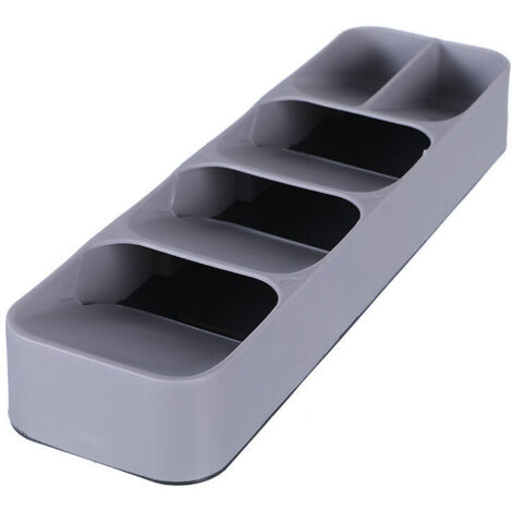 Range Couvert pour Tiroir Compact, Organisat de Tiroir, Gris (1/5)