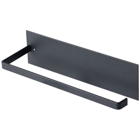 Porte-Rouleau de Cuisine Noir sans perçage - Support de Rouleau à gâteau - Auto-adhésif Pratique - Support de Rouleau sous l'armoire pour Cuisine (1/5)