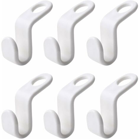 Cintre Gain de Place 6 PCS Crochets Suspension Connexion Chute Clips D'extension pour Garde-Robe Organisat de Vêtements Crochet D'extension de Cintre Cintres Peu Encombrants (1/5)