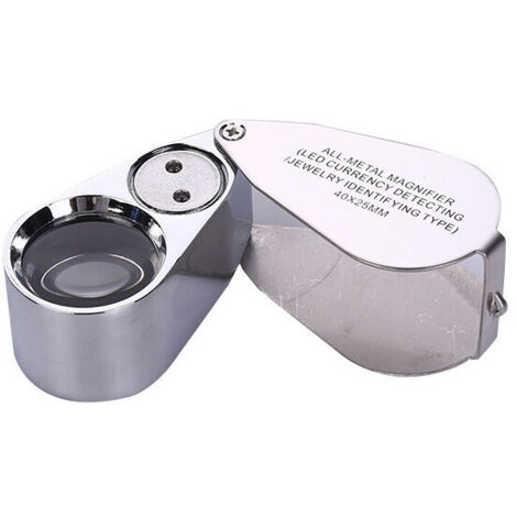 Loupe Pliable en Métal pour Bijoux, Loupe Bijoutier X40, Loupe Bijoutier, Loupe Botaniste, Loupe 40x, Loupe Bijoutier Professionnel, Loupe Bijoutier 40x, Loupe Binoculaire Botanique, Loupe Joaillier (1/5)