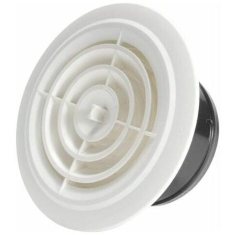 100mm Grille de Ventilation Ajustable Aération d'Air Ronde (1/4)
