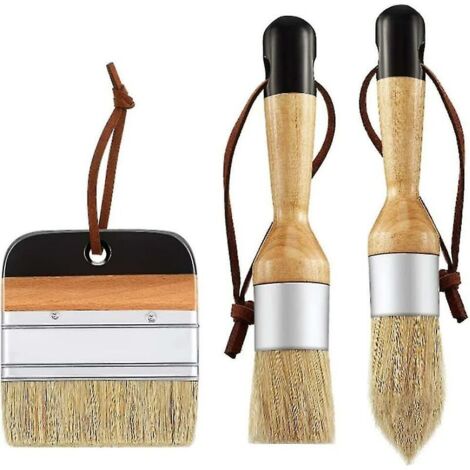 Chalk Paint Wax Brush Set, Stencil Brush Round Bristle Brush Paint Brushes (1/5)