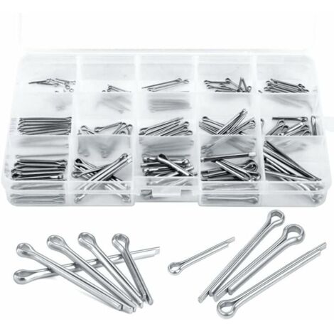 Goupille Fendue 150 pièces Goupille de Verrouillage en Acier 304 Inoxydable Assortiment pour la Mécanique de Petits Réparation 15 Tailles Différentes (1/5)