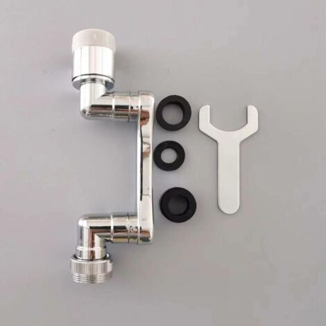 Universelle 1080° Rallonge de robinet rotative tout en cuivre,2 Modes de Sortie d'Eau Robinet de Cuisine Multifonction Filtre Anti-Projections Rallonge de Robinet Pivotant pour Lavabo de Salle de Bain (1/5)